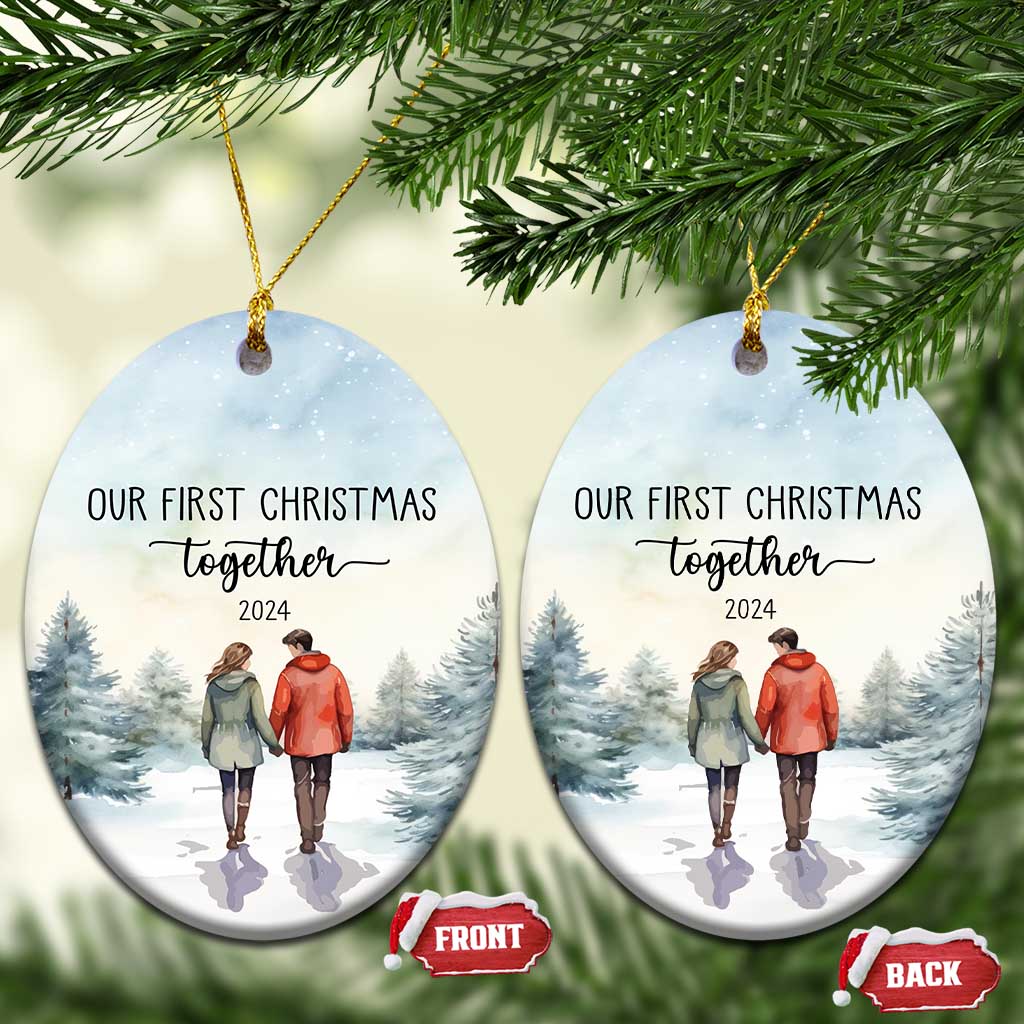 Our First Christmas Together 2024 Snow Christmas Ornament TS11