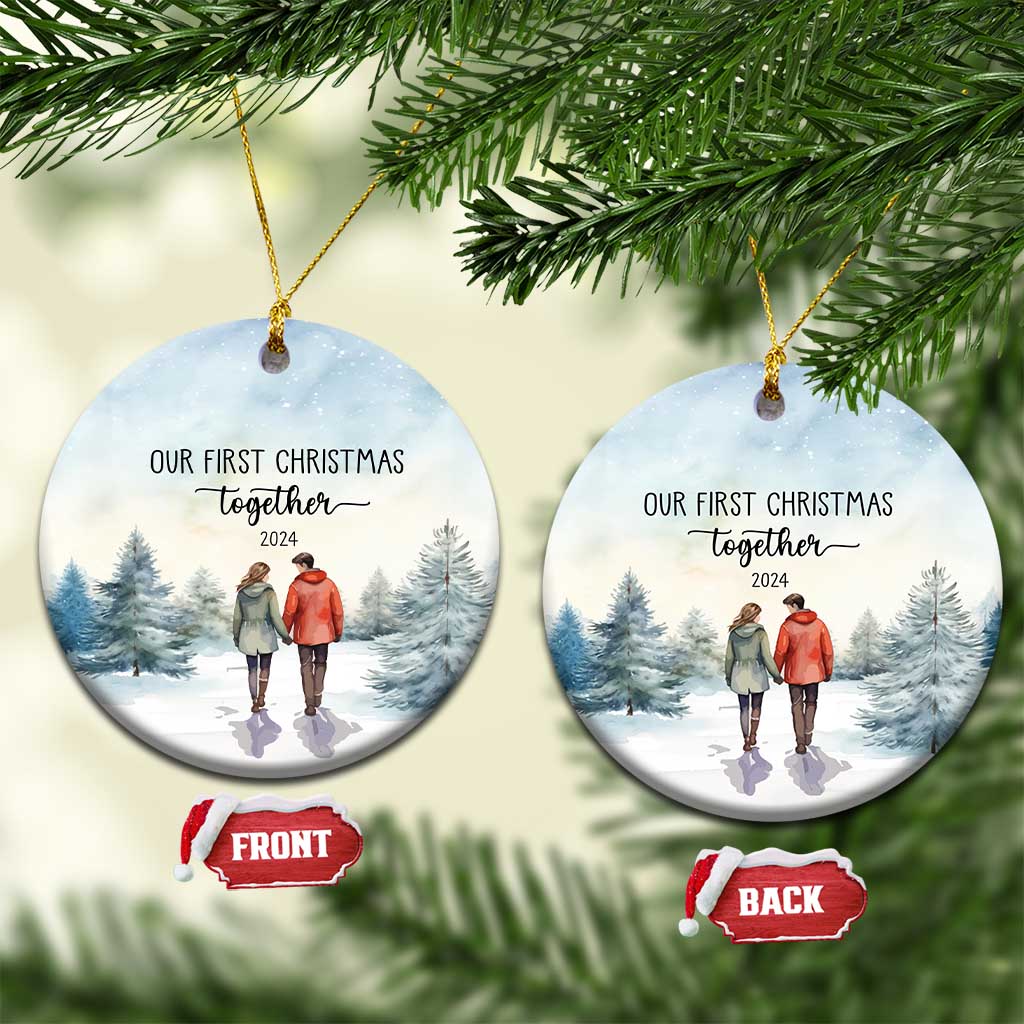 Our First Christmas Together 2024 Snow Christmas Ornament TS11
