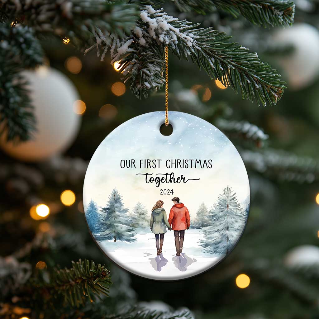 Our First Christmas Together 2024 Snow Christmas Ornament TS11