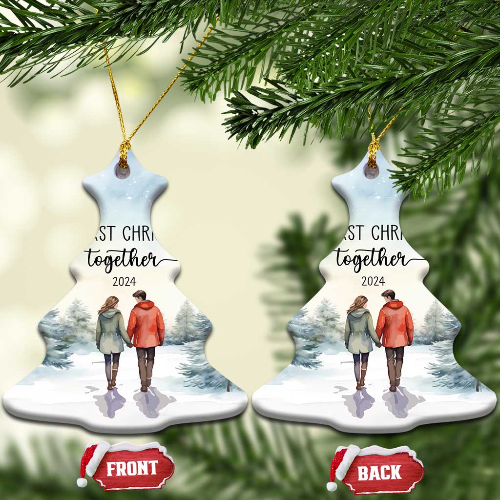 Our First Christmas Together 2024 Snow Christmas Ornament TS11