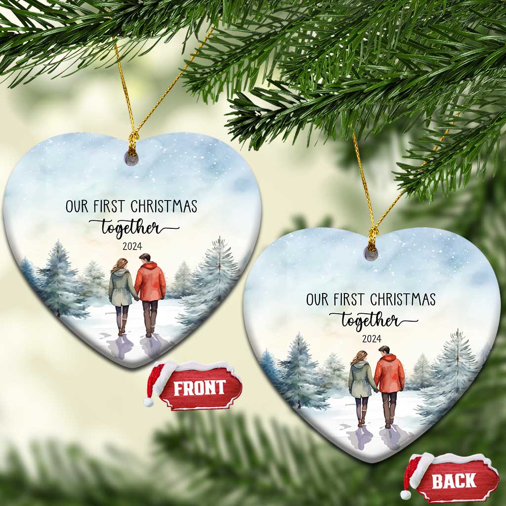 Our First Christmas Together 2024 Snow Christmas Ornament TS11