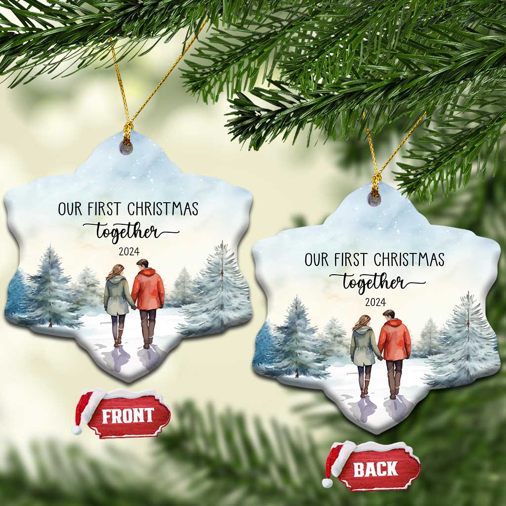 Our First Christmas Together 2024 Snow Christmas Ornament TS11