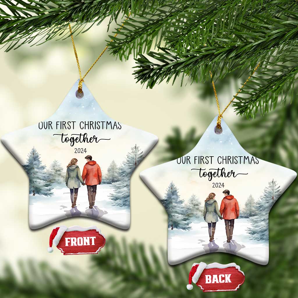 Our First Christmas Together 2024 Snow Christmas Ornament TS11