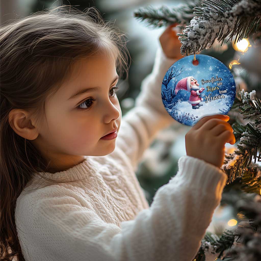 Xmas Snowflakes Are Kisses From Heaven Christmas Ornament Gnomes Winter Solstice TS11