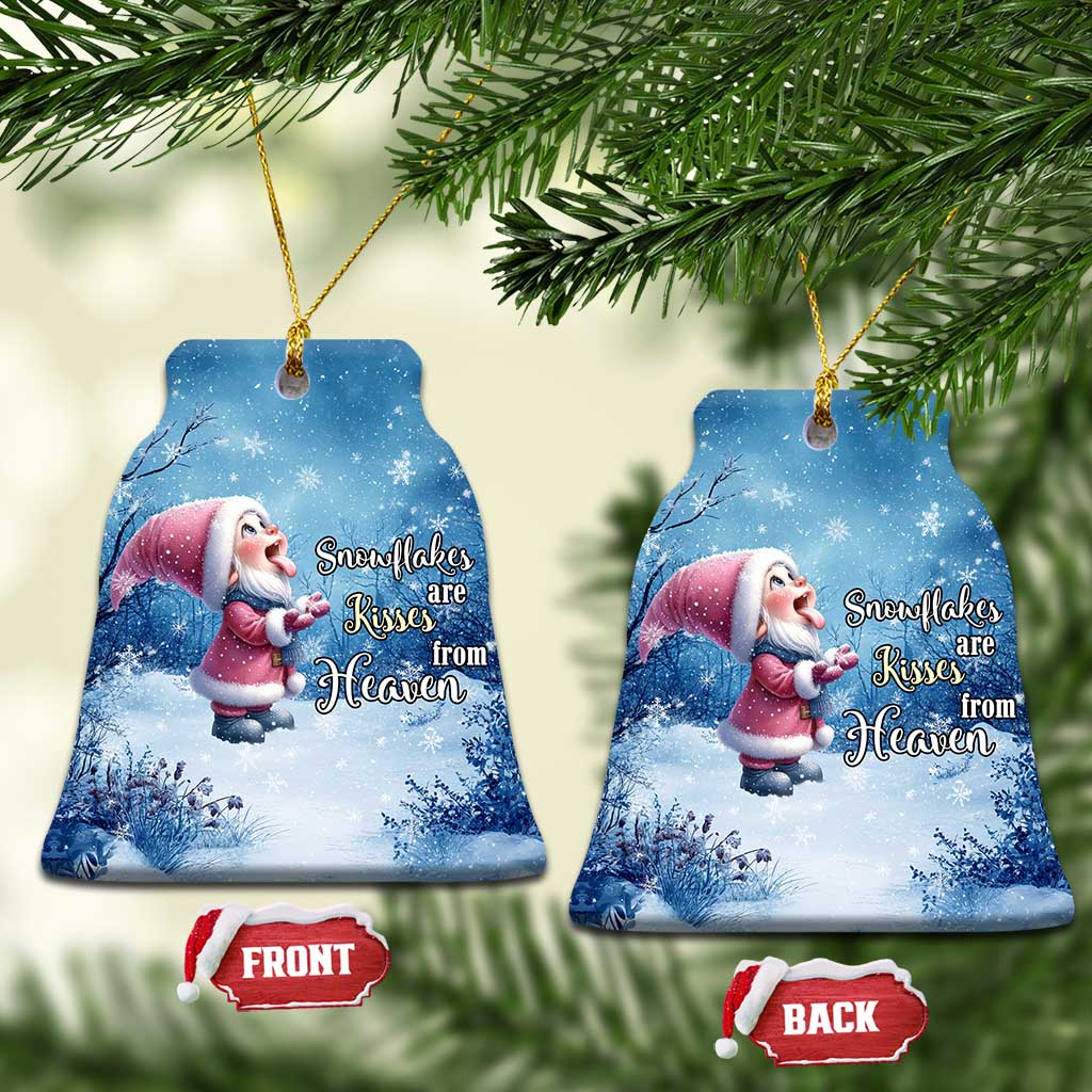 Xmas Snowflakes Are Kisses From Heaven Christmas Ornament Gnomes Winter Solstice TS11
