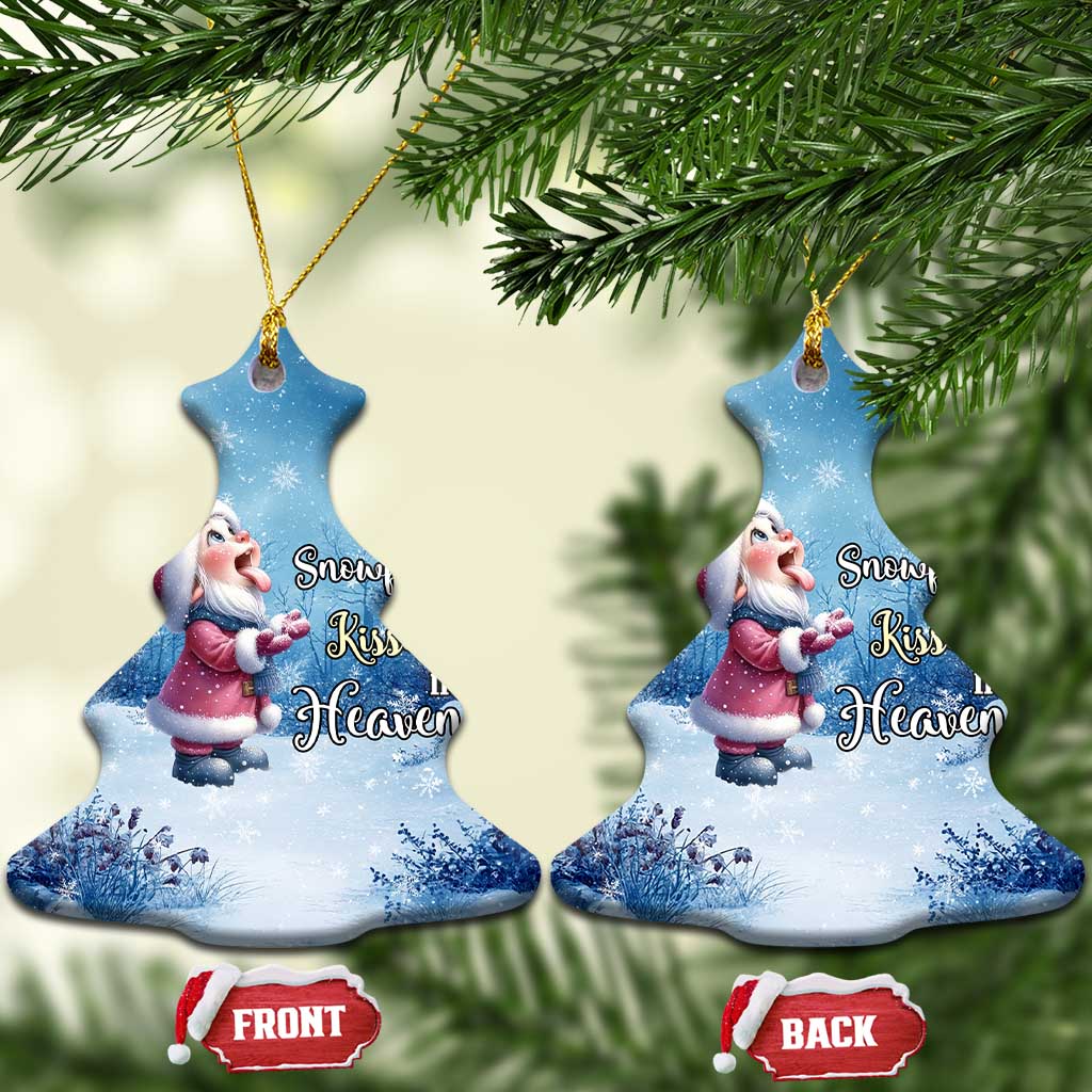 Xmas Snowflakes Are Kisses From Heaven Christmas Ornament Gnomes Winter Solstice TS11