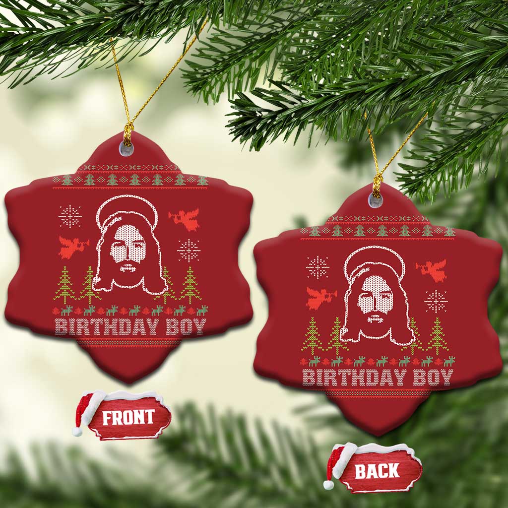 Funny Christian Xmas Christmas Ornament Birthday Boy Jesus God Xmas Tree Angels TS11