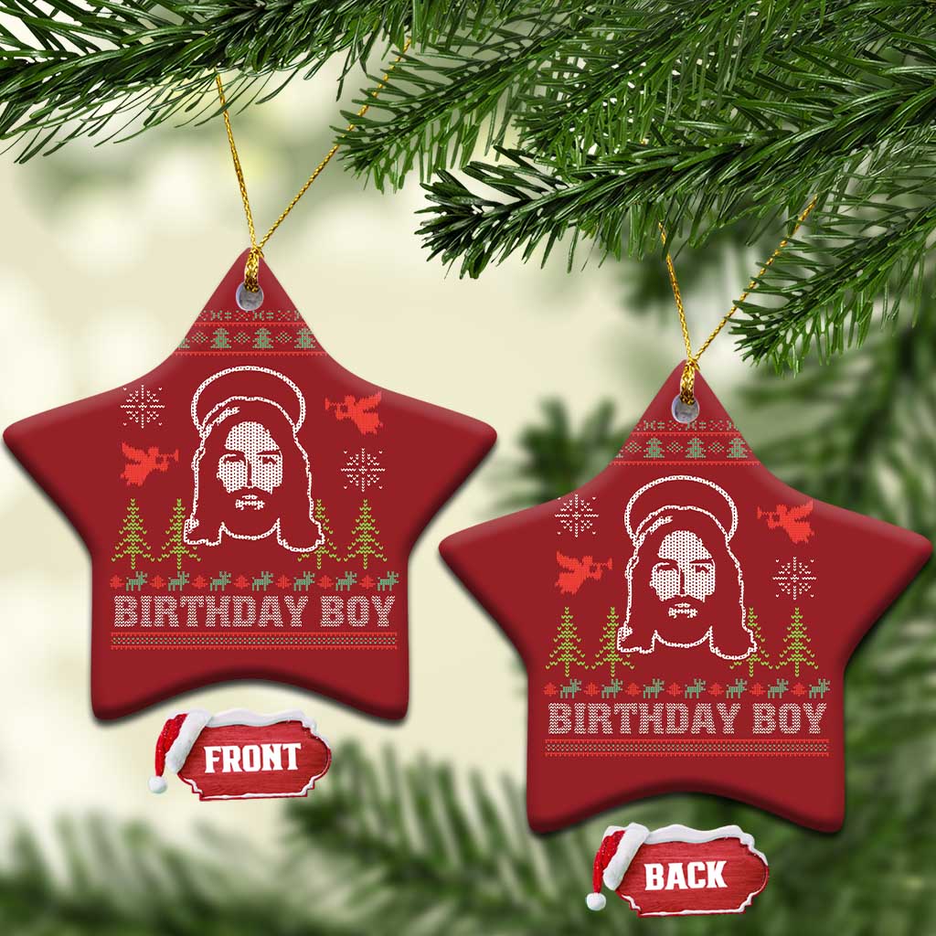 Funny Christian Xmas Christmas Ornament Birthday Boy Jesus God Xmas Tree Angels TS11