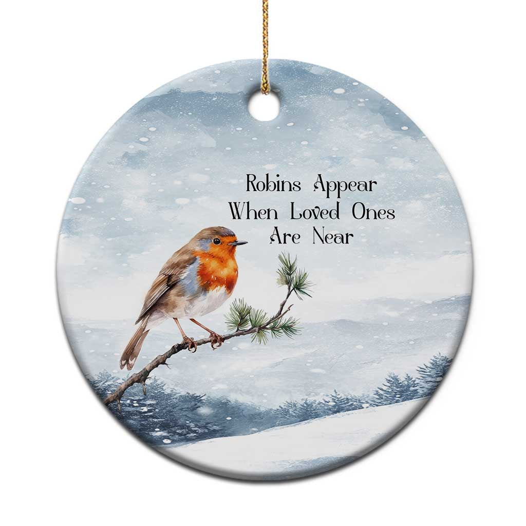 Memorial Xmas Christmas Ornament Robins Appear When Loved Ones Are Near Bird TS11