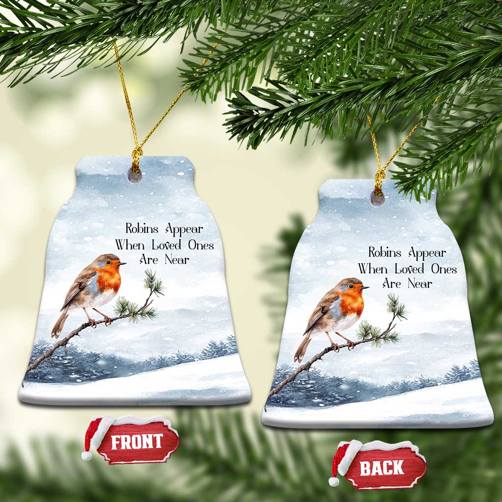Memorial Xmas Christmas Ornament Robins Appear When Loved Ones Are Near Bird TS11