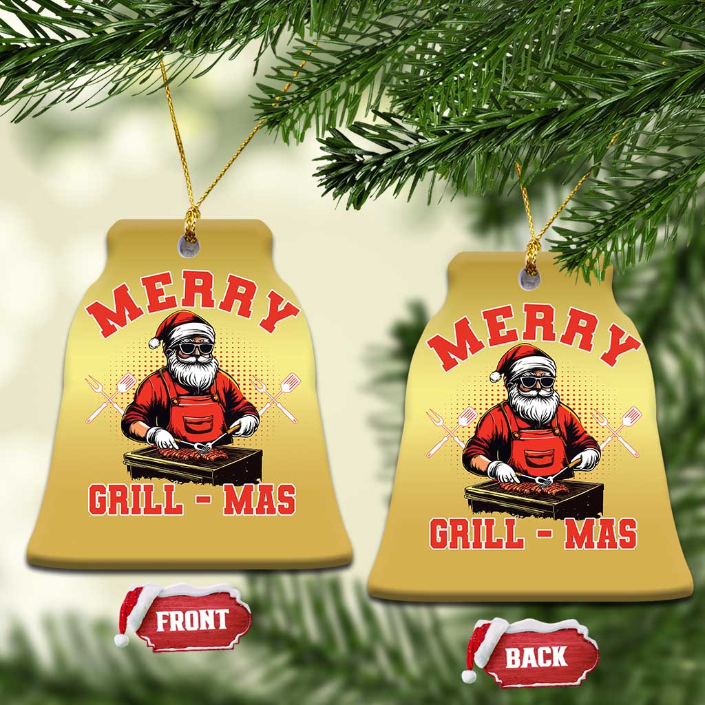 Funny Xmas Grilling Santa Christmas Ornament Merry Grill-Mas BBQ TS11