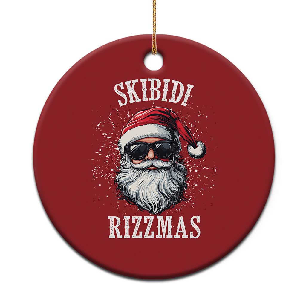 Funny Xmas Santa Christmas Ornament Skibidi Rizzmas Charisma Rizz Santa Claus TS11