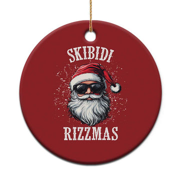 Funny Xmas Santa Christmas Ornament Skibidi Rizzmas Charisma Rizz Santa Claus TS11