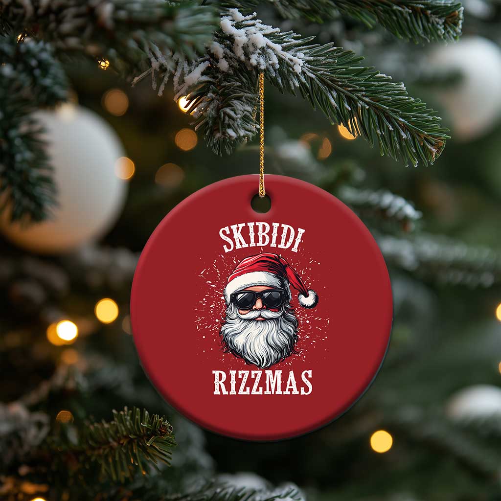 Funny Xmas Santa Christmas Ornament Skibidi Rizzmas Charisma Rizz Santa Claus TS11