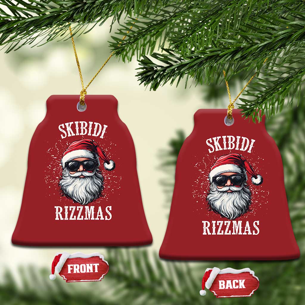 Funny Xmas Santa Christmas Ornament Skibidi Rizzmas Charisma Rizz Santa Claus TS11