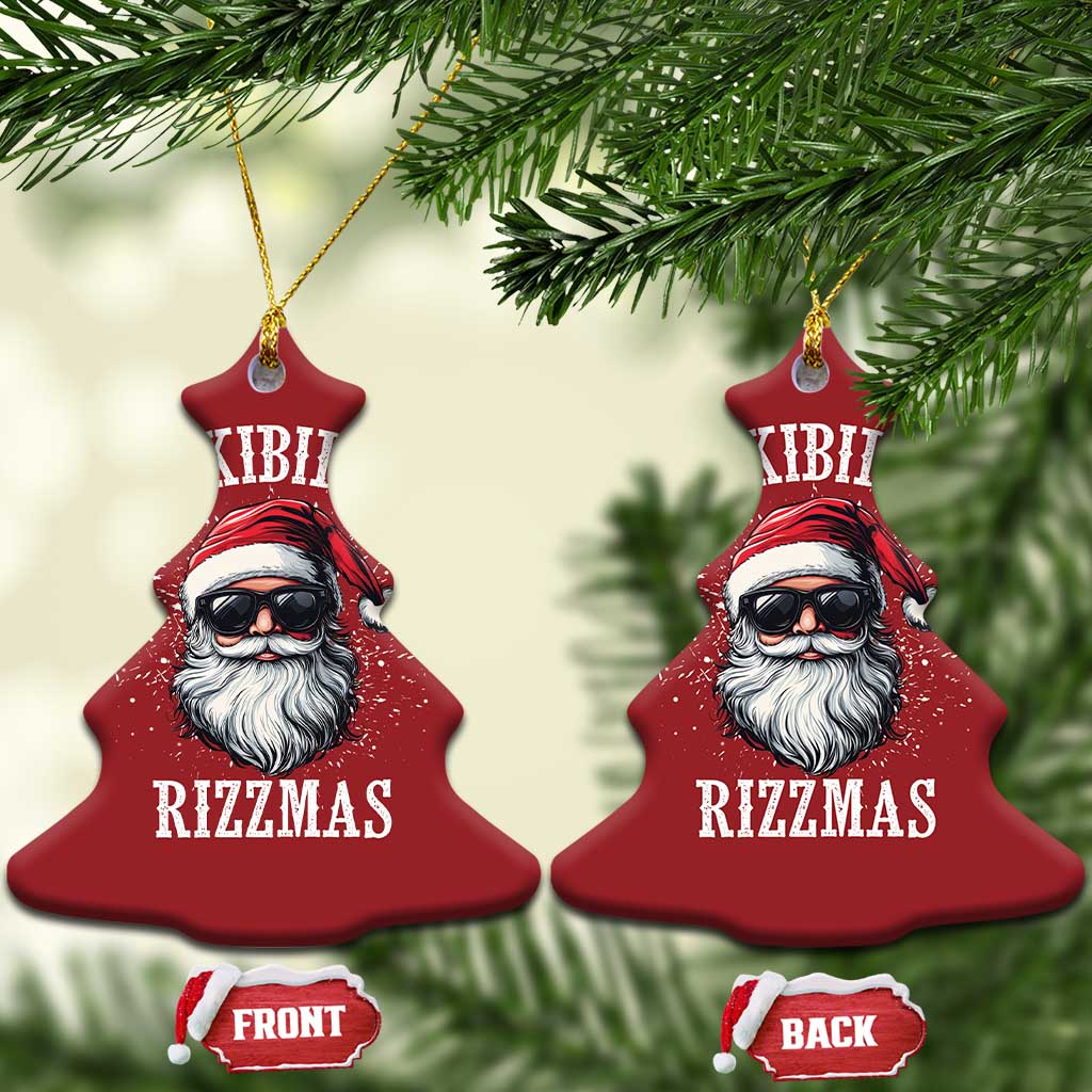 Funny Xmas Santa Christmas Ornament Skibidi Rizzmas Charisma Rizz Santa Claus TS11