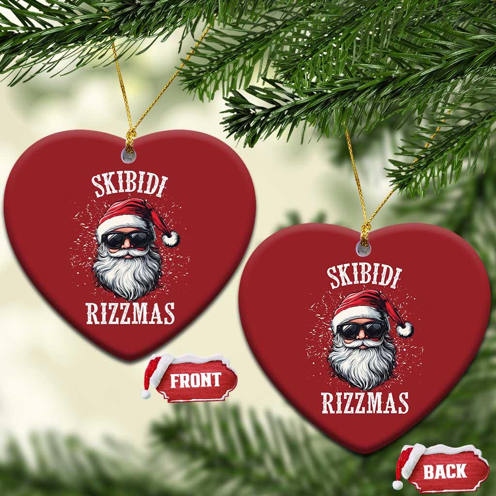Funny Xmas Santa Christmas Ornament Skibidi Rizzmas Charisma Rizz Santa Claus TS11