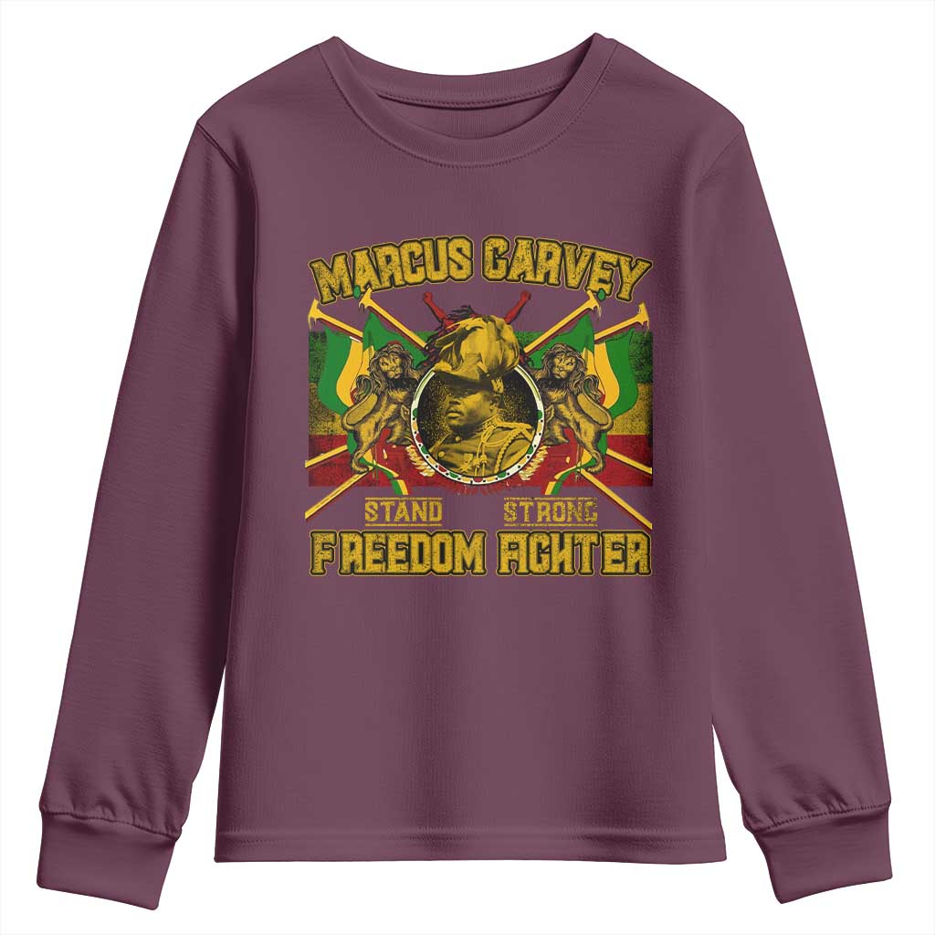 Marcus Garvey Youth Sweatshirt Stand Strong Freedom Fighter Black History TS11