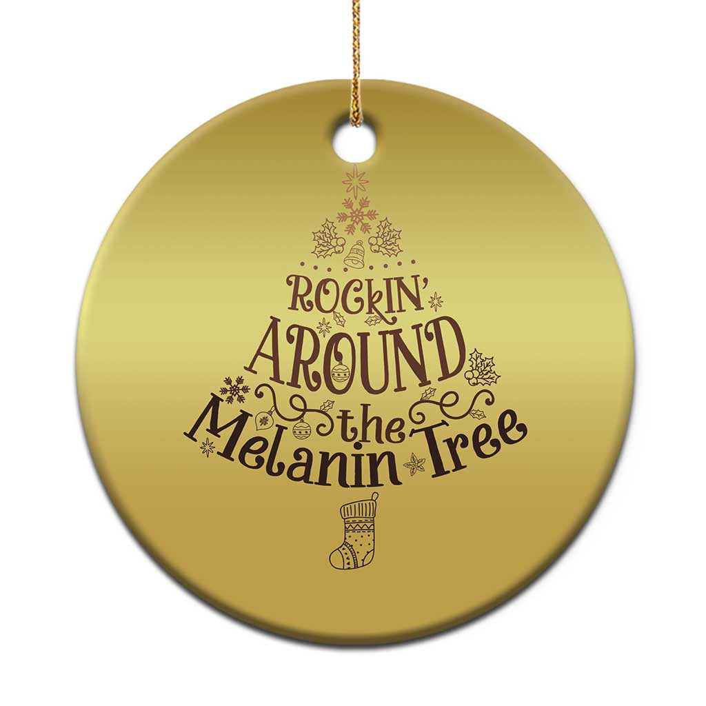 Christmas African American Christmas Ornament Rockin' Around The Melanin Tree Xmas TS11