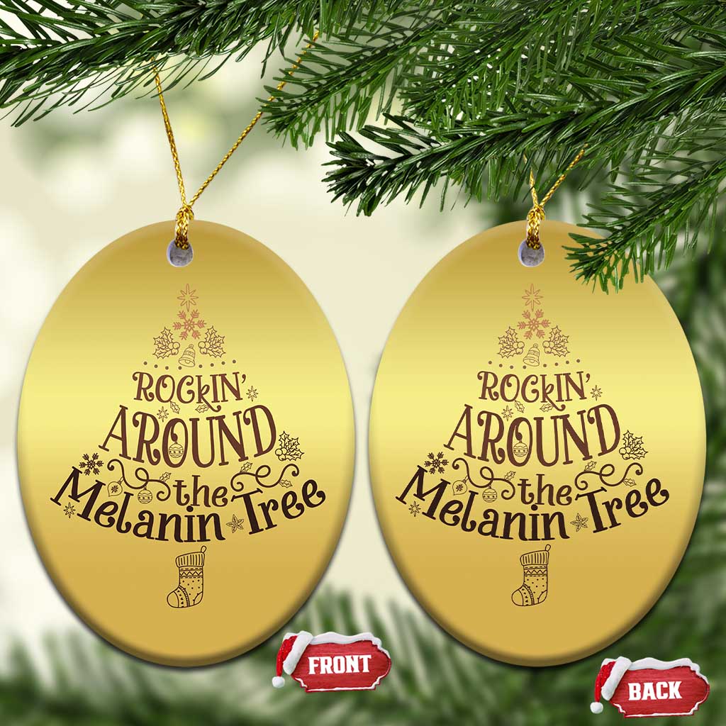 Christmas African American Christmas Ornament Rockin' Around The Melanin Tree Xmas TS11