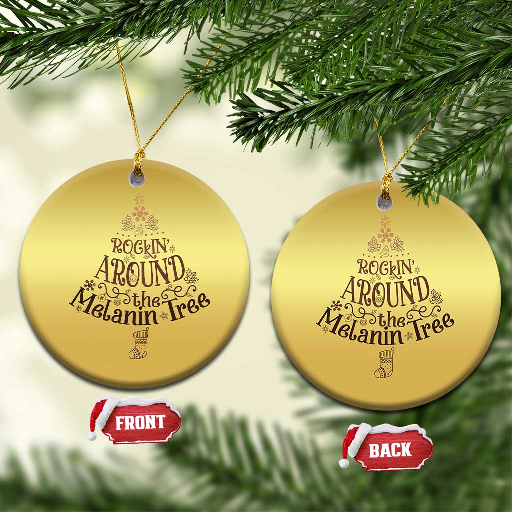 Christmas African American Christmas Ornament Rockin' Around The Melanin Tree Xmas TS11