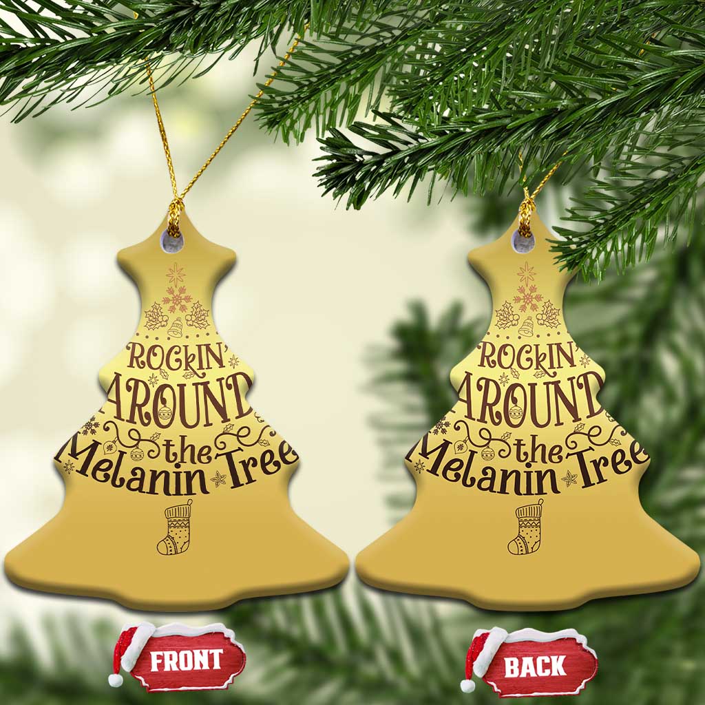 Christmas African American Christmas Ornament Rockin' Around The Melanin Tree Xmas TS11