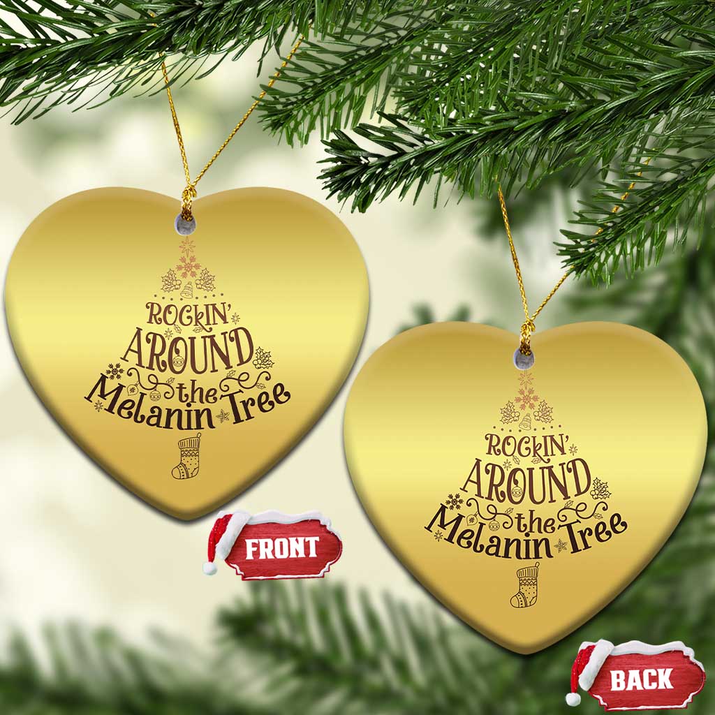 Christmas African American Christmas Ornament Rockin' Around The Melanin Tree Xmas TS11