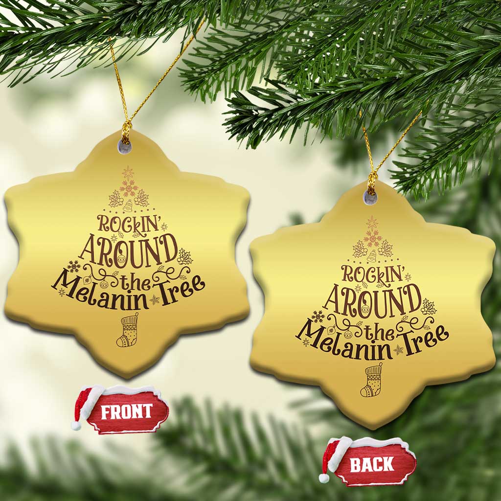 Christmas African American Christmas Ornament Rockin' Around The Melanin Tree Xmas TS11