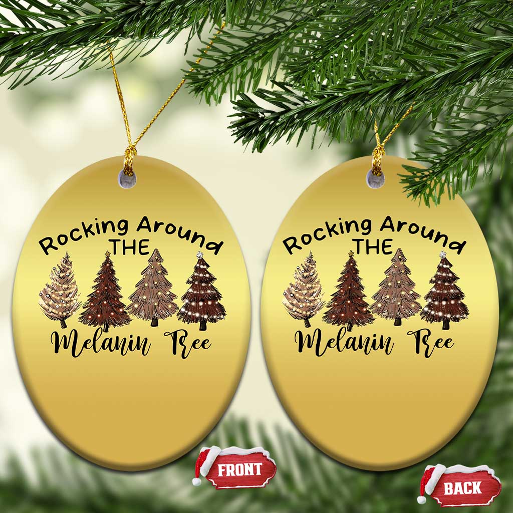 Xmas African American Christmas Ornament Rocking Around The Melanin Tree Xmas Tree TS11