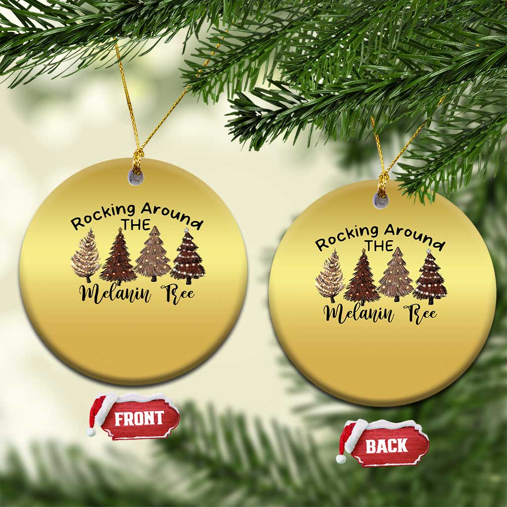Xmas African American Christmas Ornament Rocking Around The Melanin Tree Xmas Tree TS11