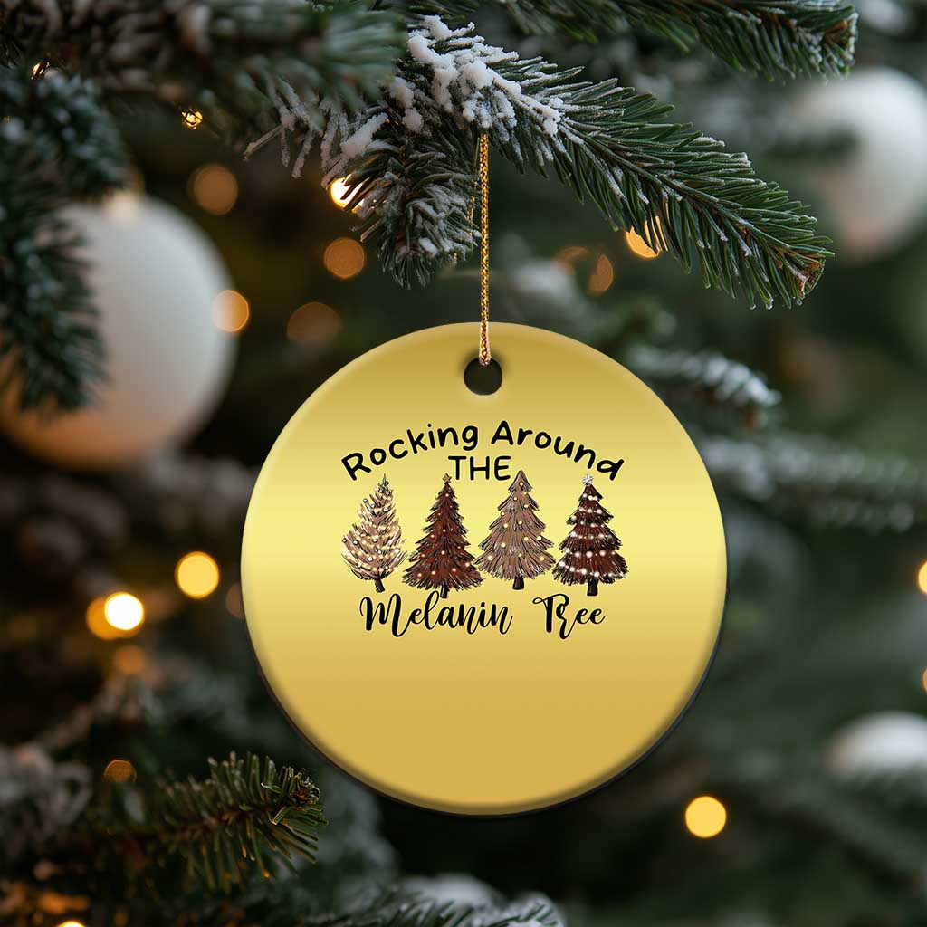 Xmas African American Christmas Ornament Rocking Around The Melanin Tree Xmas Tree TS11