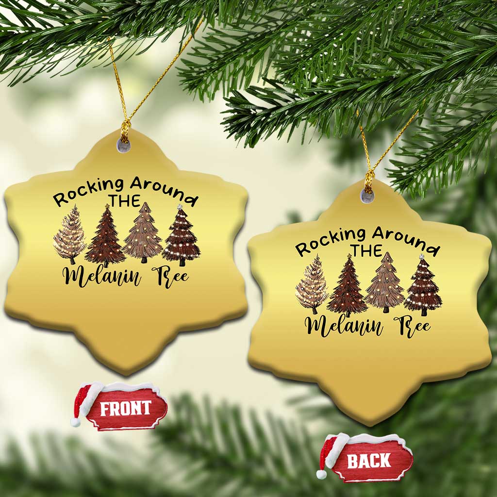 Xmas African American Christmas Ornament Rocking Around The Melanin Tree Xmas Tree TS11