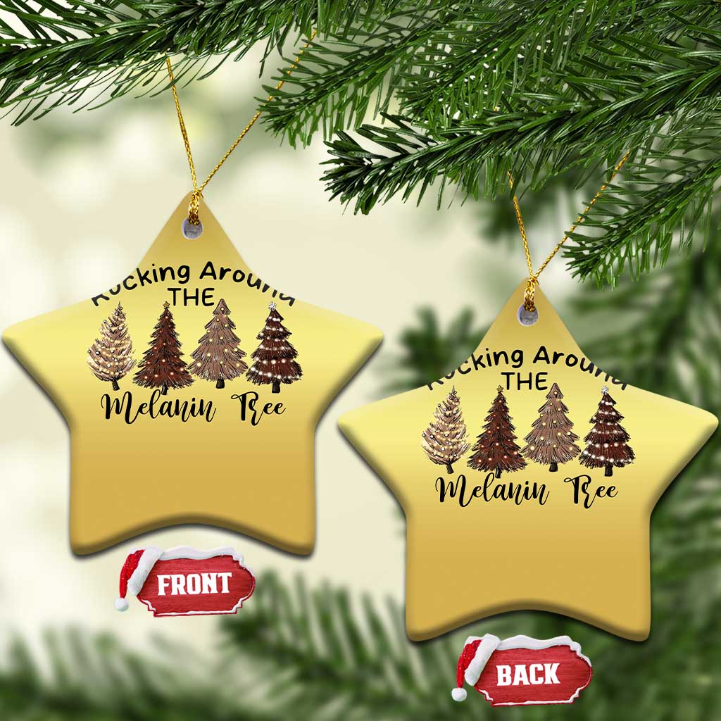 Xmas African American Christmas Ornament Rocking Around The Melanin Tree Xmas Tree TS11