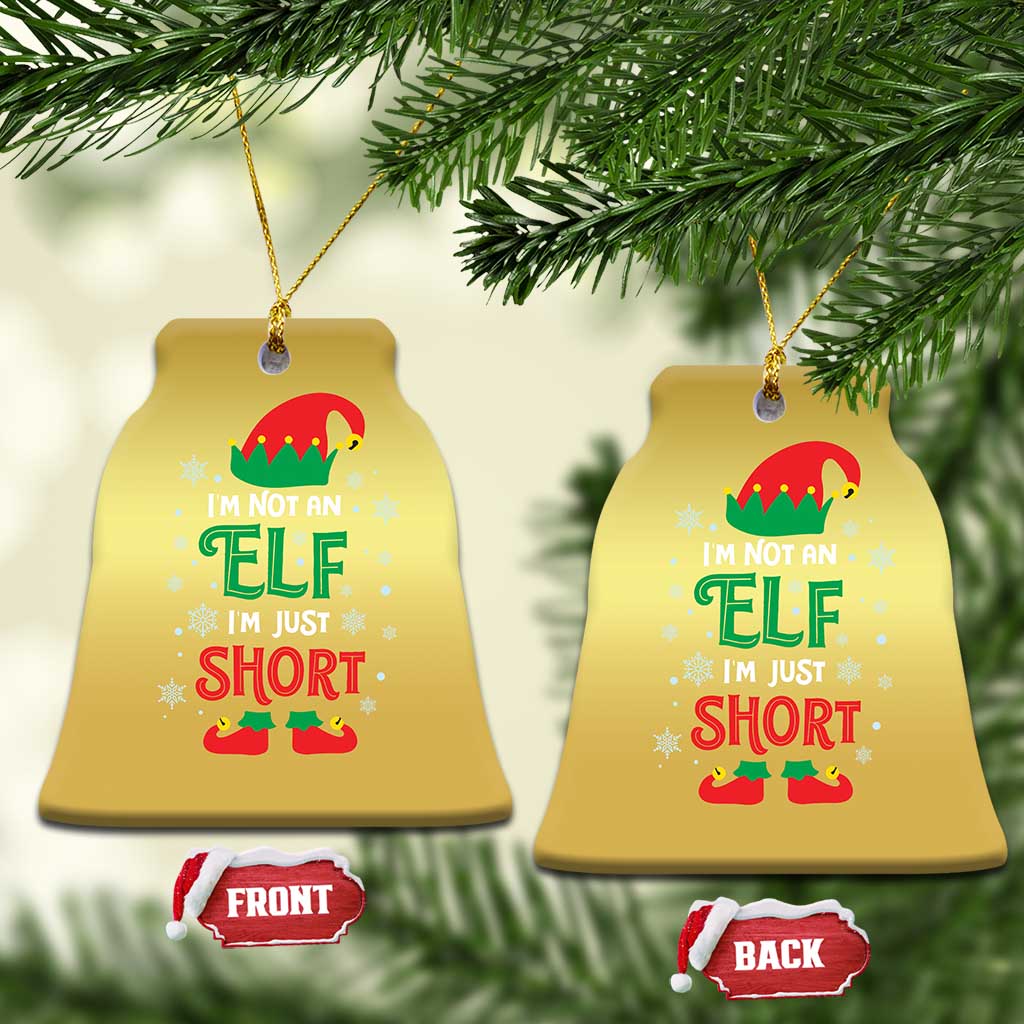 Funny Xmas Elf Christmas Ornament I'm Not An Elf I'm Just Short Snowflakes TS11