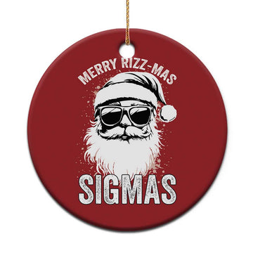 Funny Xmas Santa Christmas Ornament Merry Rizzmas Sigmas Charisma Rizz Santa Claus TS11