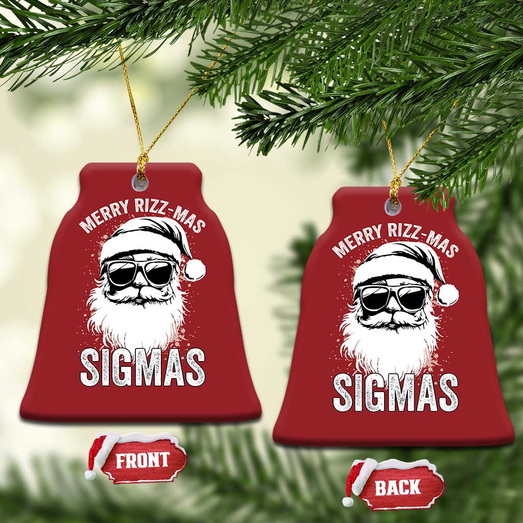 Funny Xmas Santa Christmas Ornament Merry Rizzmas Sigmas Charisma Rizz Santa Claus TS11