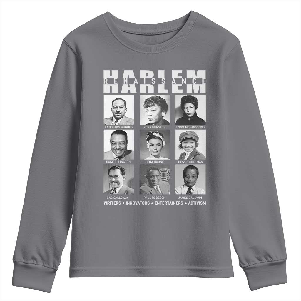 Harlem Renaissance Youth Sweatshirt Black Writers Innovators Entertainers Activism Black History Month TS11
