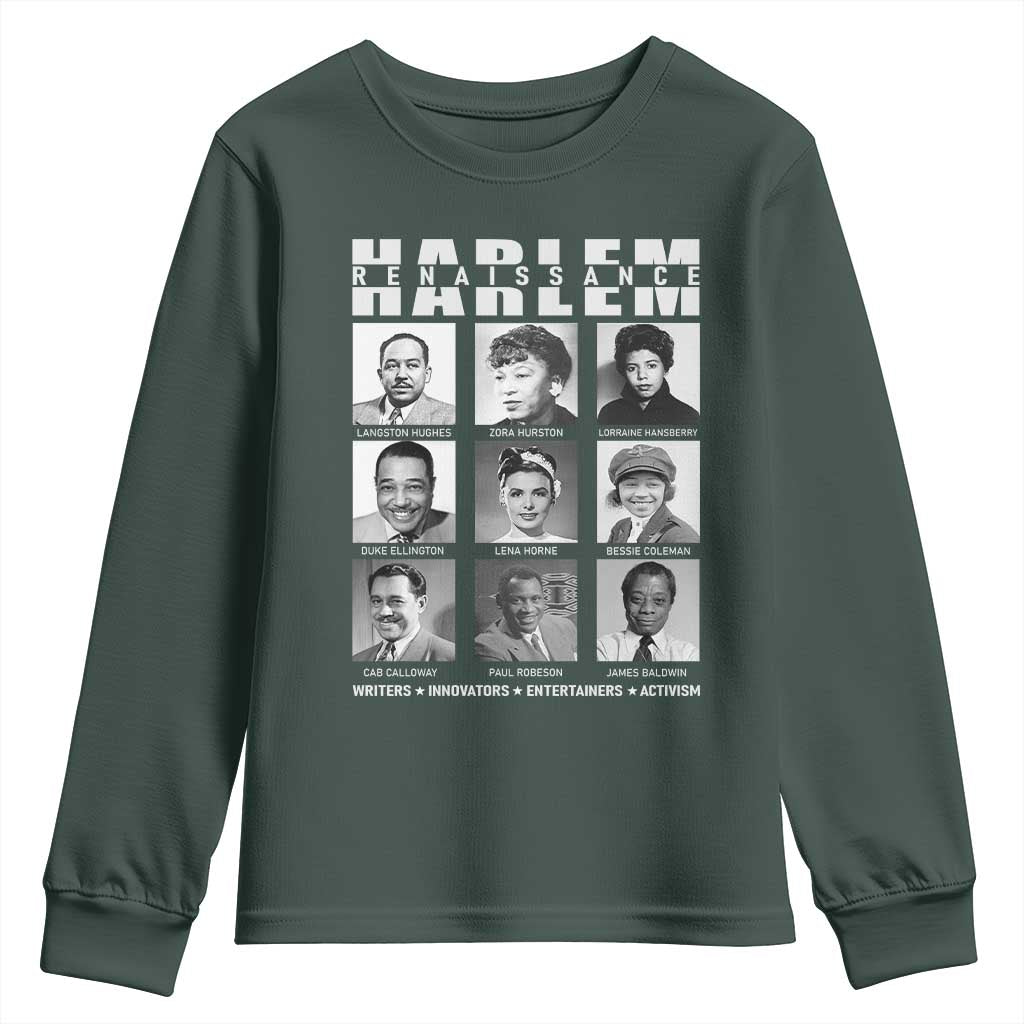 Harlem Renaissance Youth Sweatshirt Black Writers Innovators Entertainers Activism Black History Month TS11