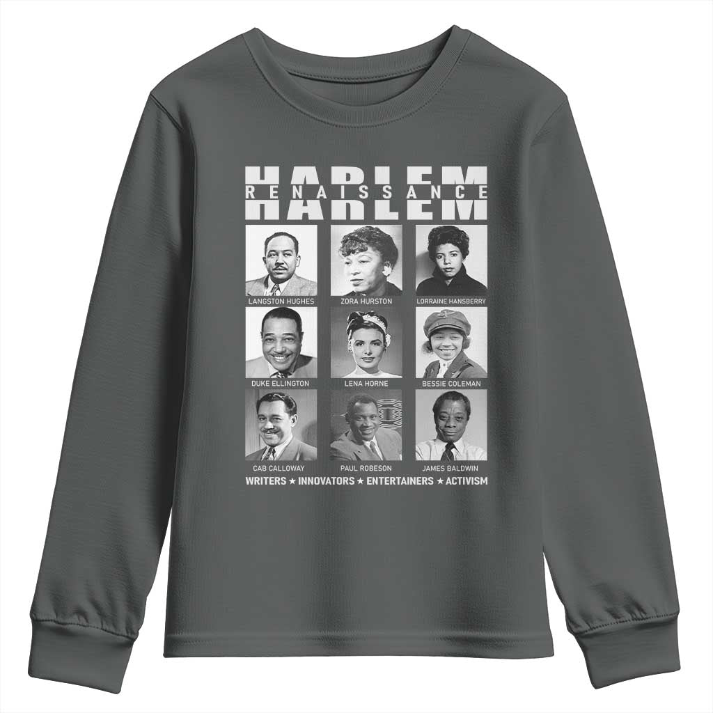 Harlem Renaissance Youth Sweatshirt Black Writers Innovators Entertainers Activism Black History Month TS11