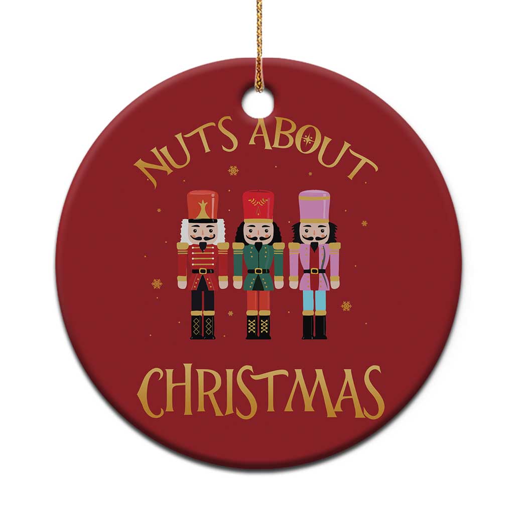 Funny Xmas Nutcracker Christmas Ornament Nuts About Xmas Snowflake TS11
