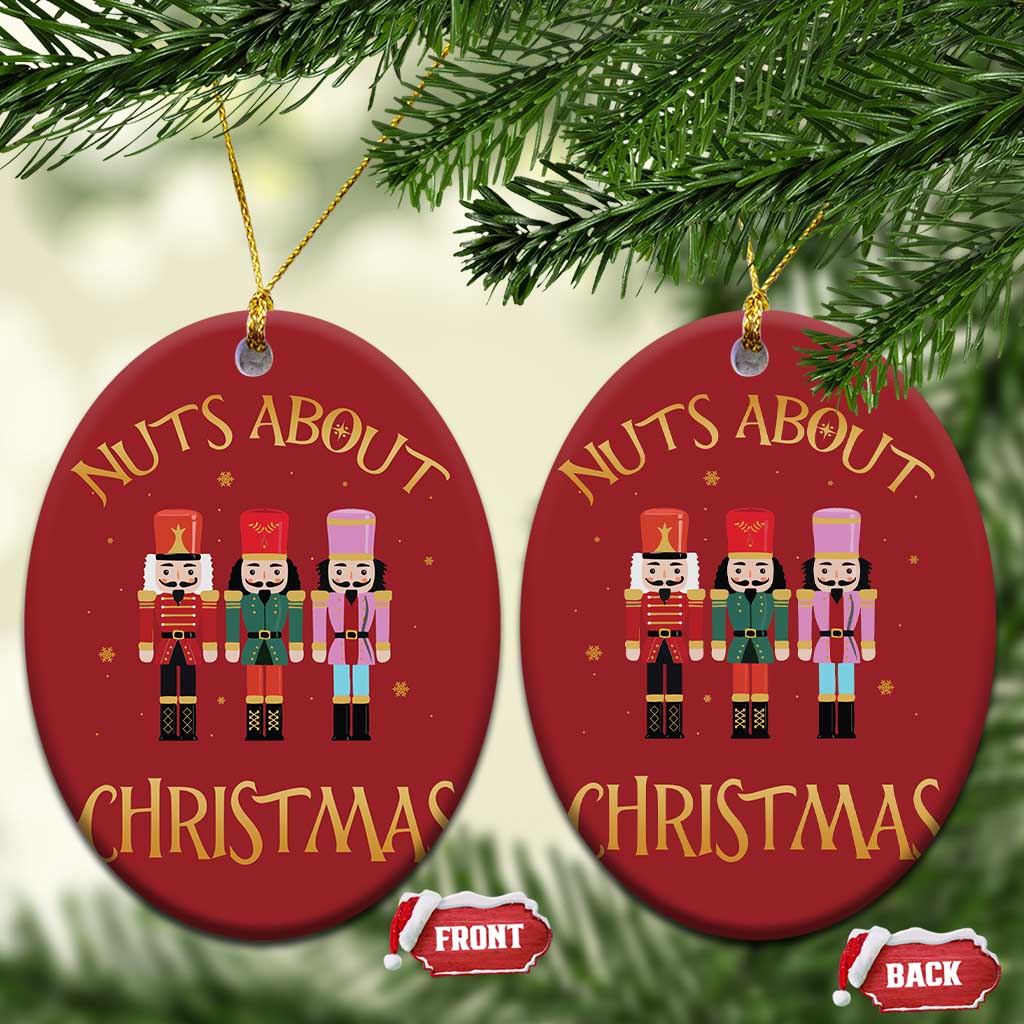 Funny Xmas Nutcracker Christmas Ornament Nuts About Xmas Snowflake TS11