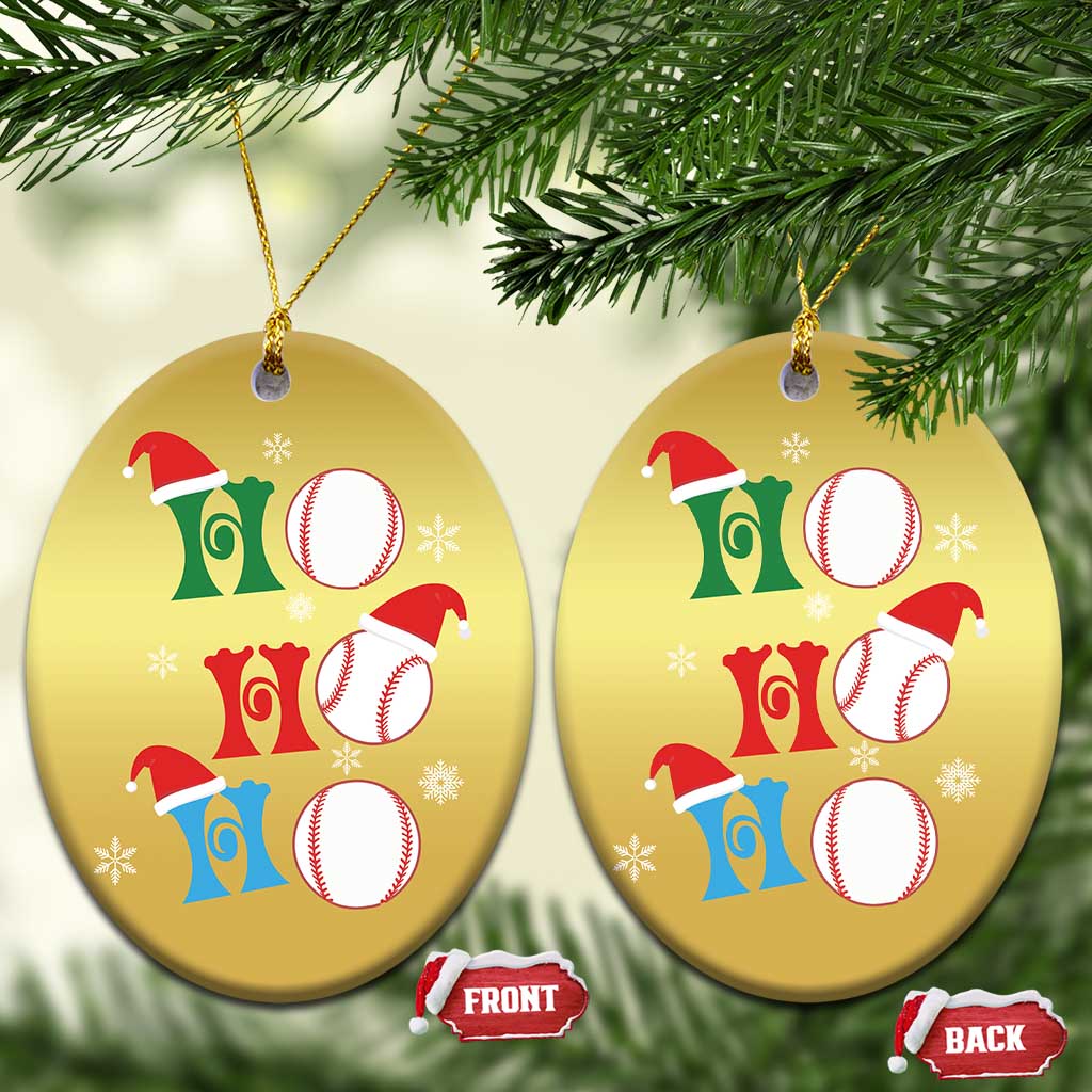 Funny Xmas Baseball Christmas Ornament Triple Ho Sport Santa Hat TS11