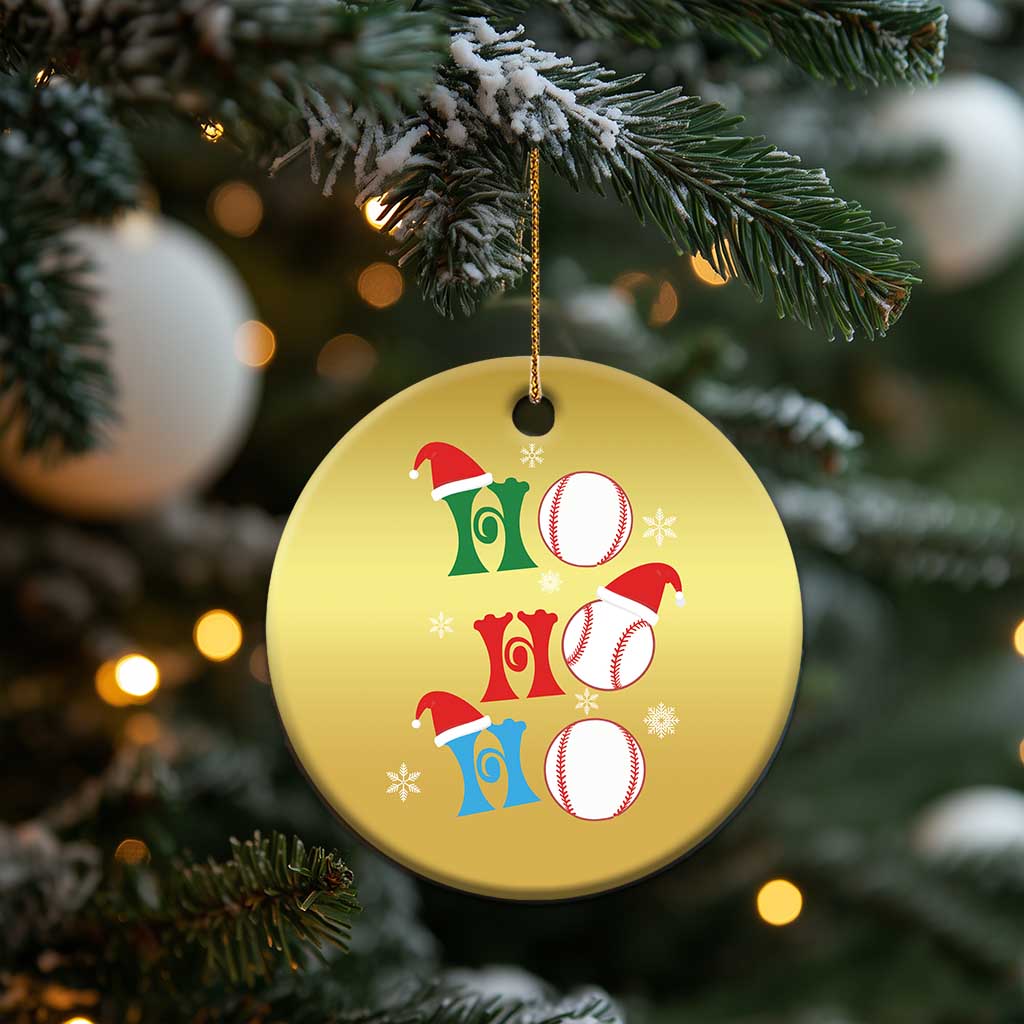 Funny Xmas Baseball Christmas Ornament Triple Ho Sport Santa Hat TS11