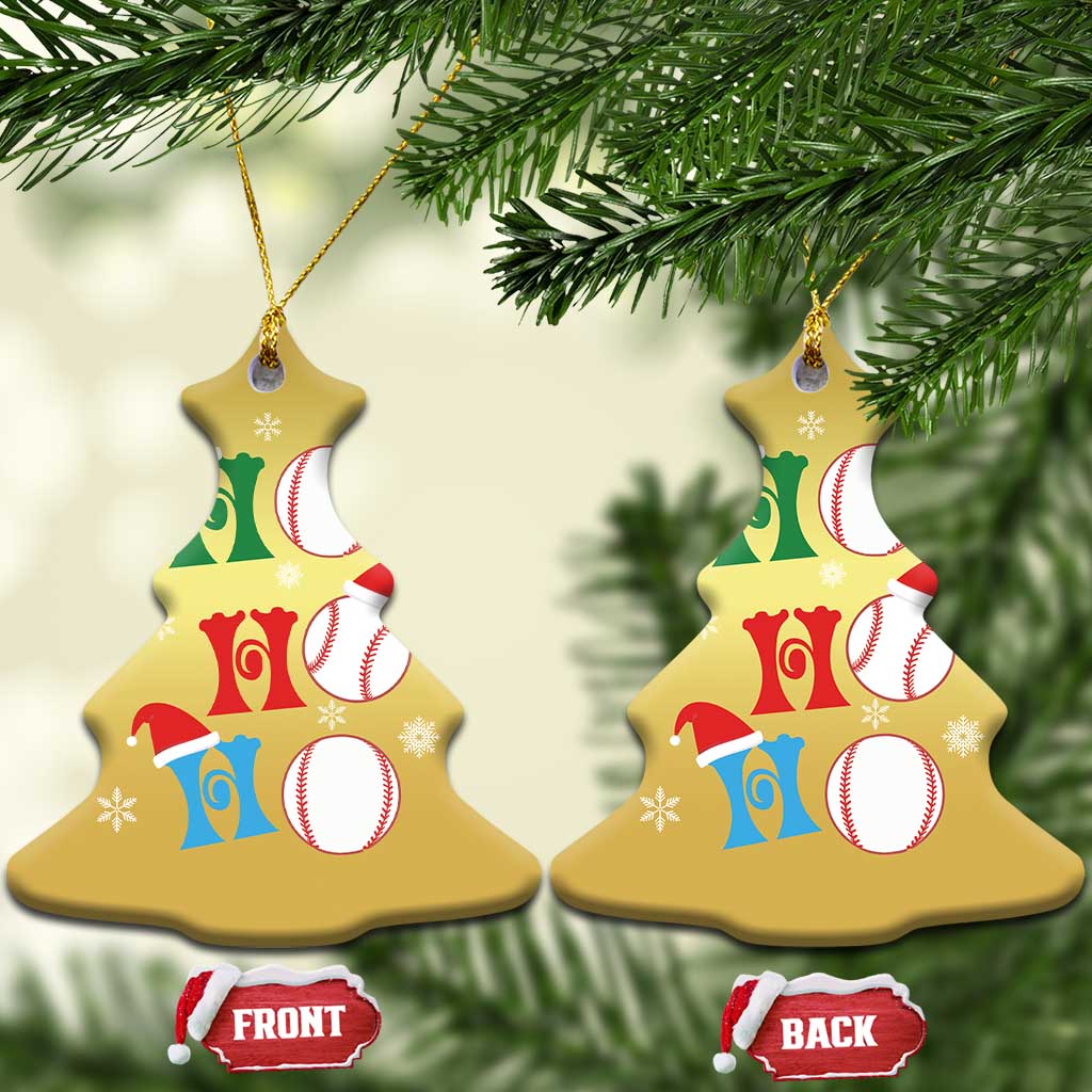 Funny Xmas Baseball Christmas Ornament Triple Ho Sport Santa Hat TS11