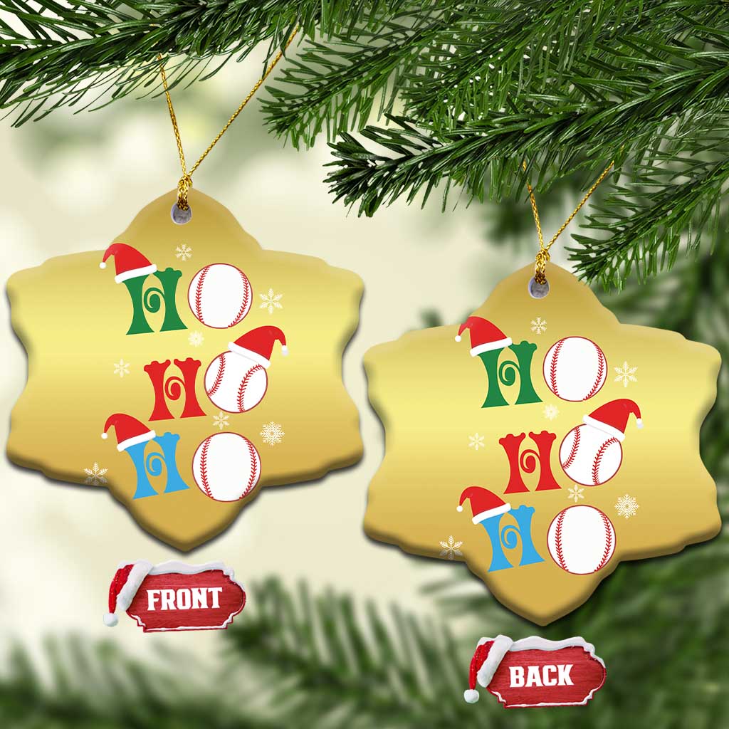 Funny Xmas Baseball Christmas Ornament Triple Ho Sport Santa Hat TS11