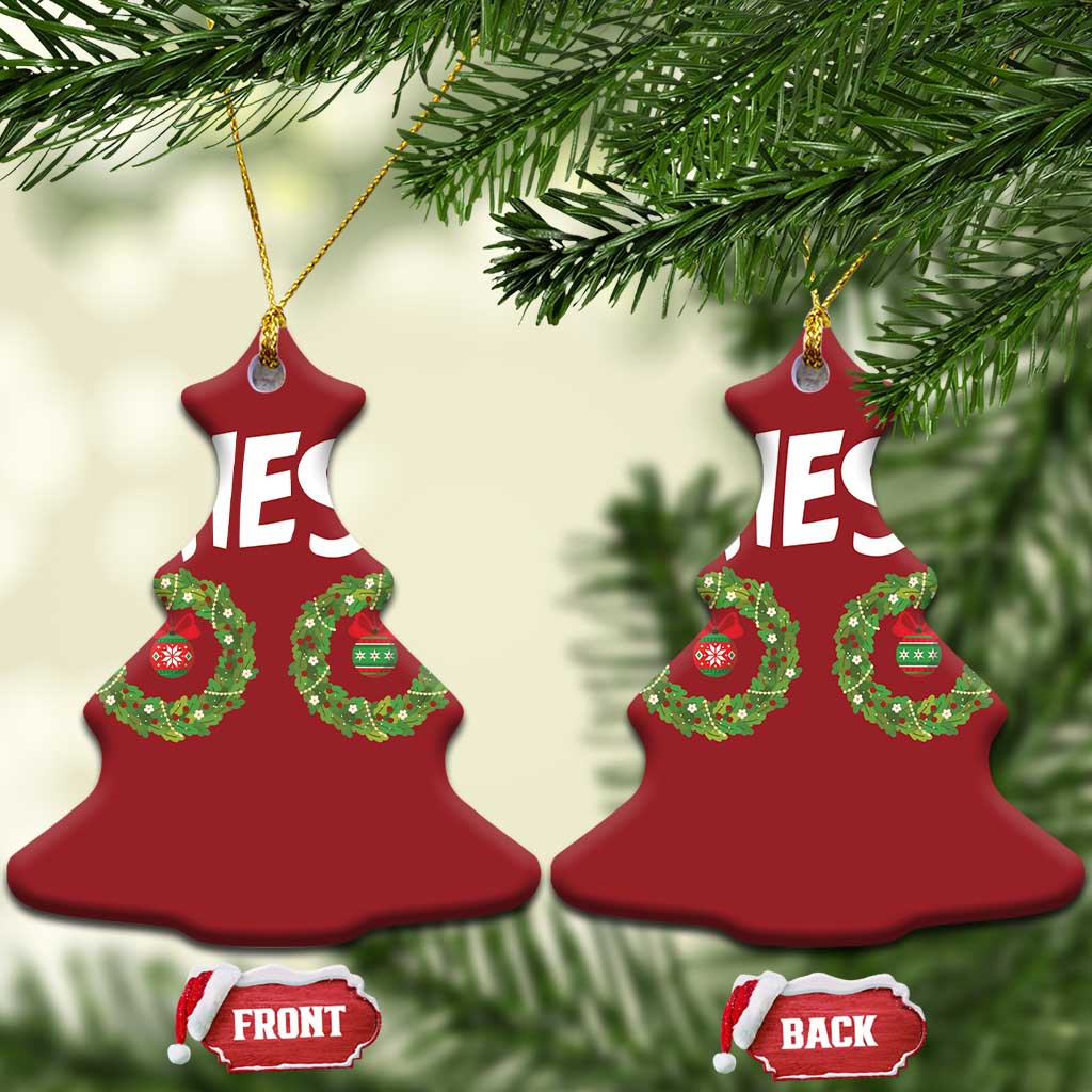 Funny Xmas Couple Christmas Ornament Chest Nuts Bauble Xmas Wreath TS11