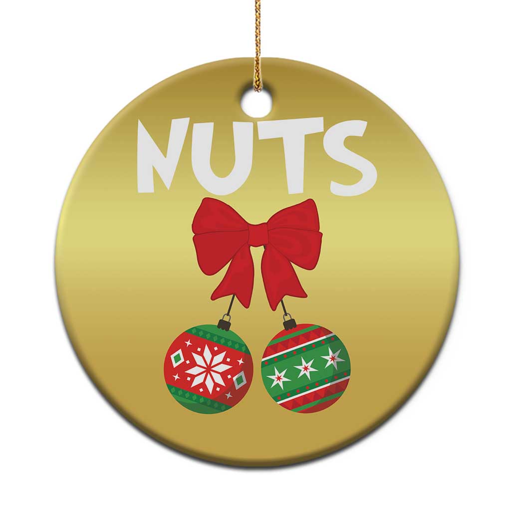 Funny Xmas Couple Christmas Ornament Chest Nuts Baubles TS11
