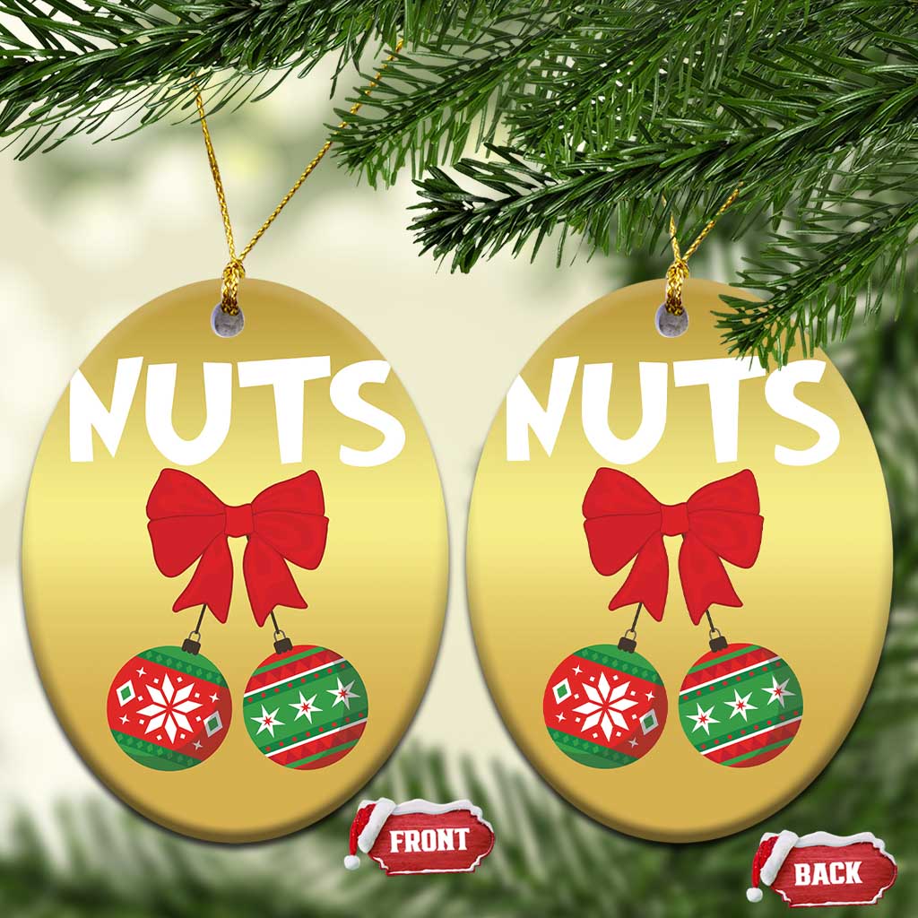 Funny Xmas Couple Christmas Ornament Chest Nuts Baubles TS11
