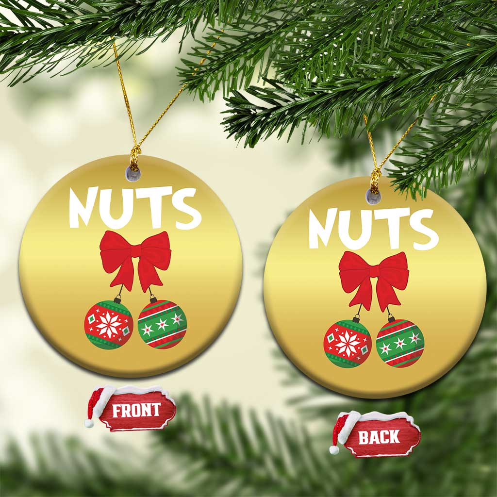 Funny Xmas Couple Christmas Ornament Chest Nuts Baubles TS11