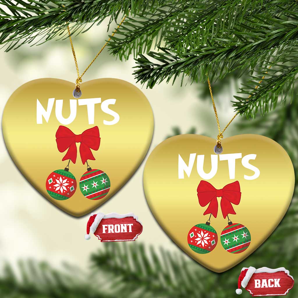 Funny Xmas Couple Christmas Ornament Chest Nuts Baubles TS11